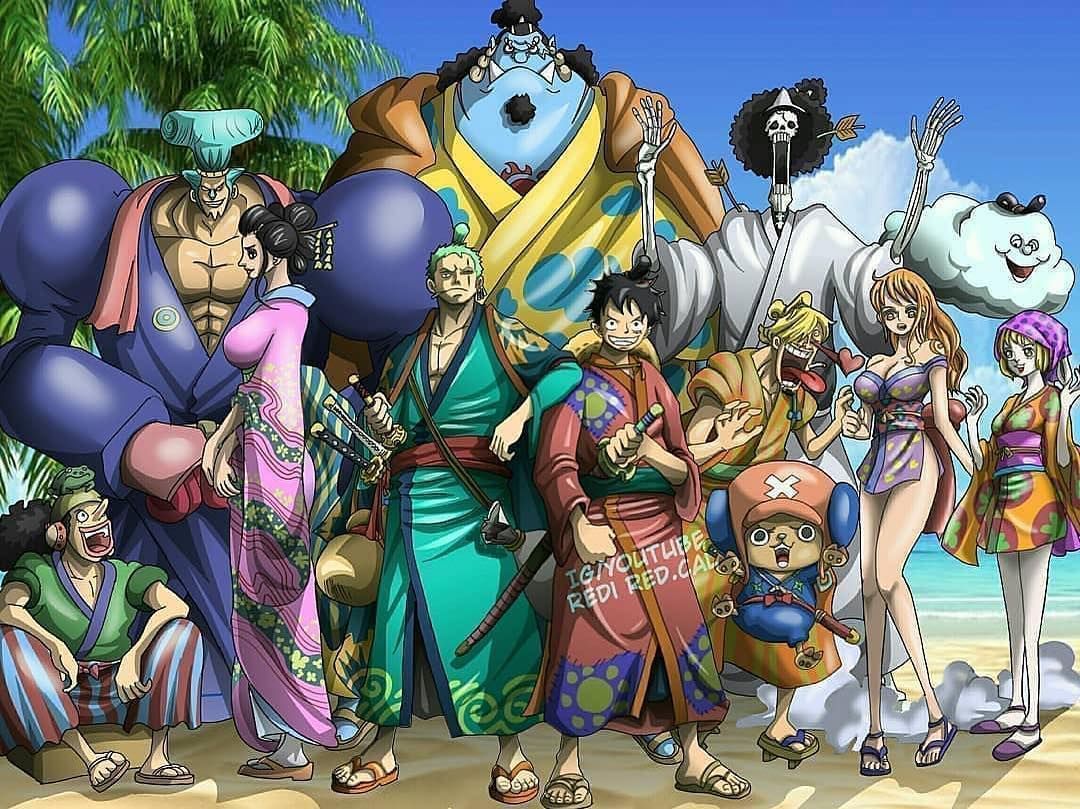 1080x809 One Piece Wano Aesthetic PS4 Wallpaper