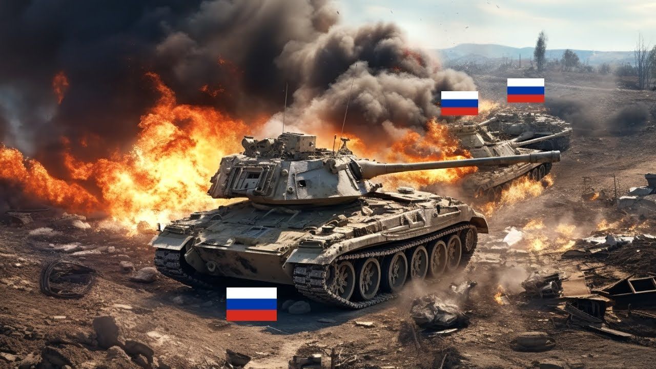 1280x720 Russian Tanks in Fierce Battle 3