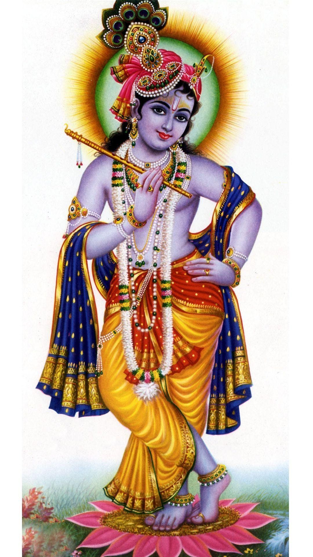 1080x1920 Lord Krishna God Wallpaper
