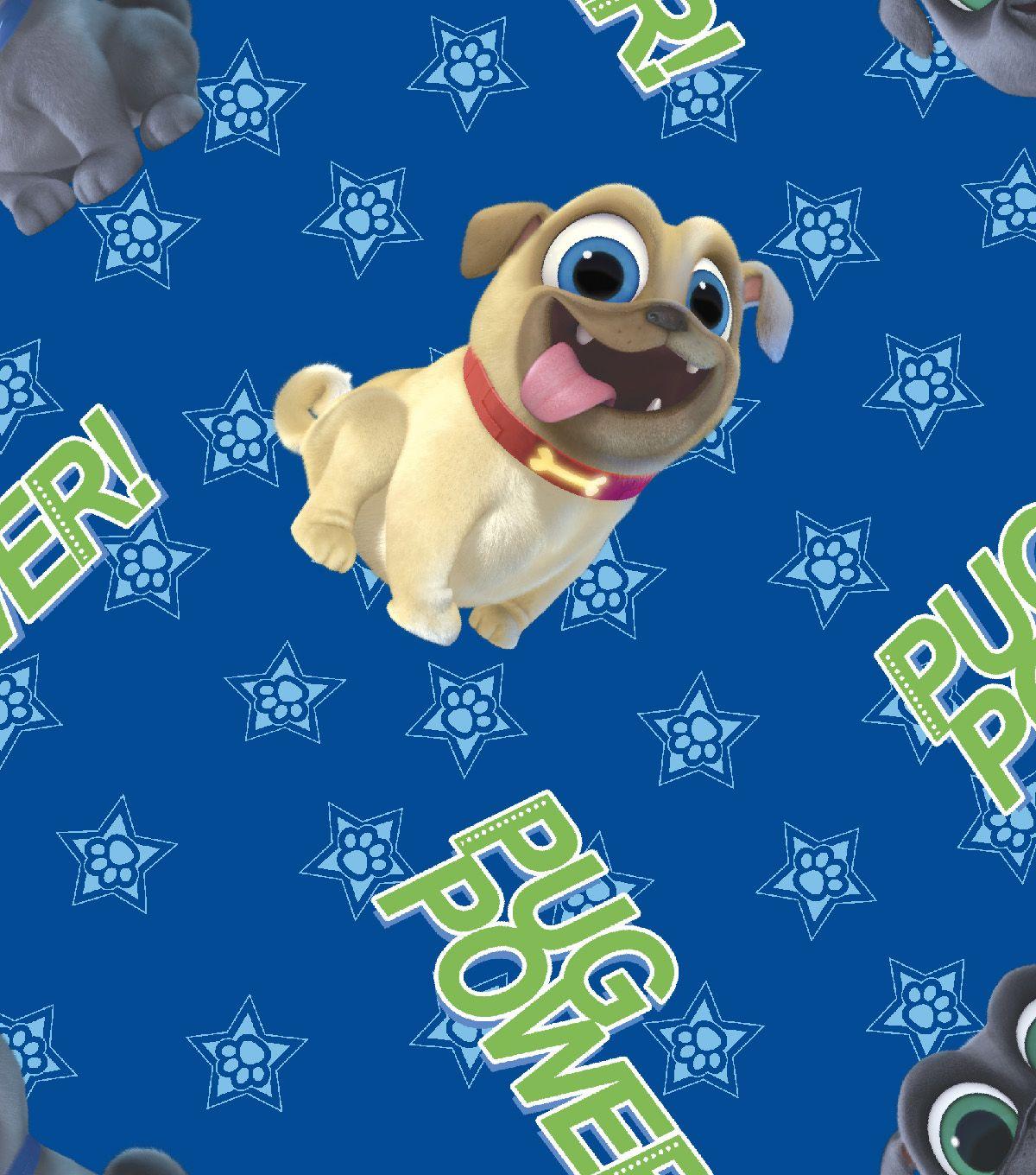 1200x1360 Disney Junior Puppy Dog Pals Cotton Fabric -Pug Power