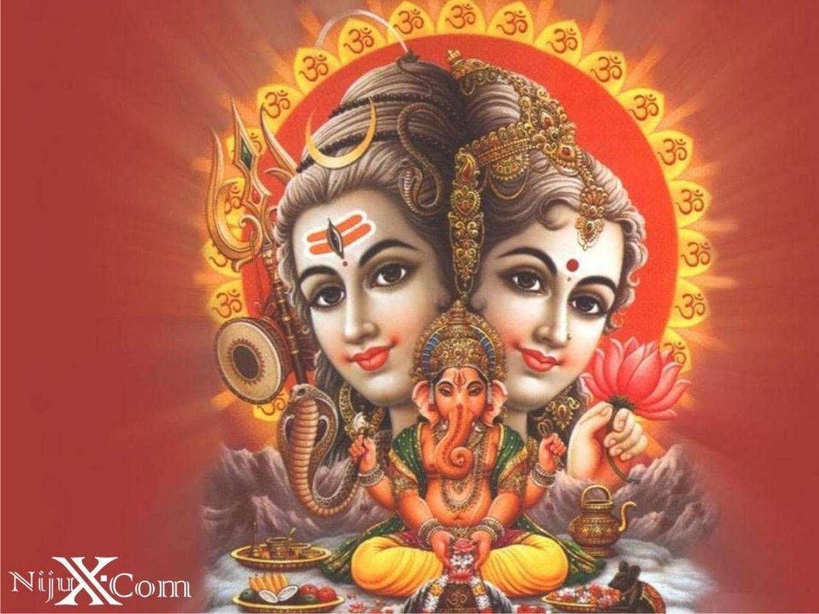 1152x864 Hindu God Holy Family Wallpaper