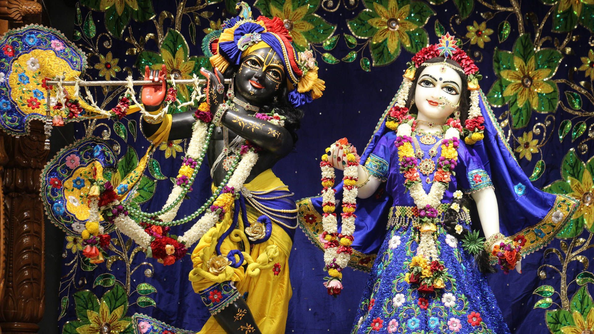 1920x1080 Statue Hindu God Krishna Wallpaper