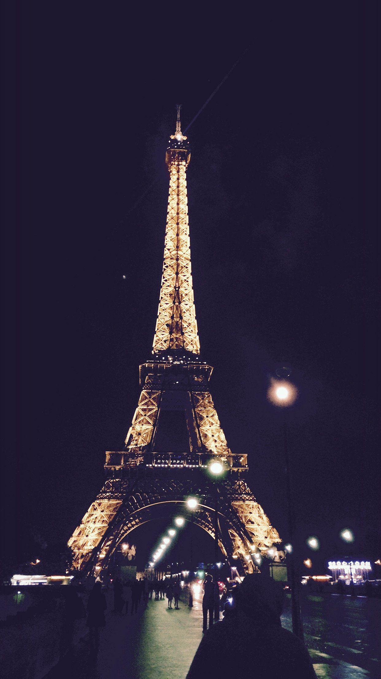 1242x2208 iPhone X wallpaper. paris city art night france eiffel tower