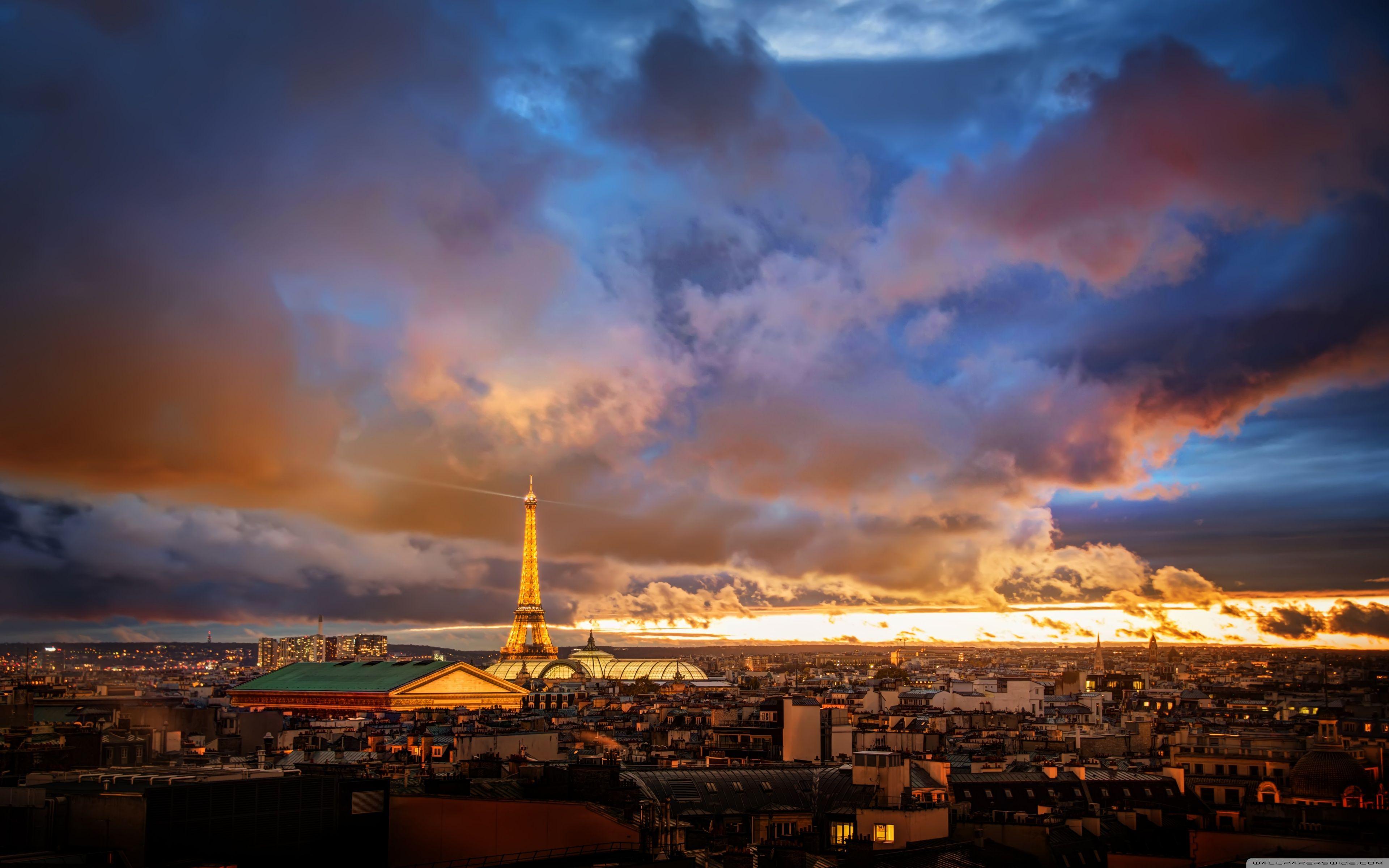 3840x2400 Romantic Night in Paris ❤ 4K HD Desktop Wallpaper for 4K