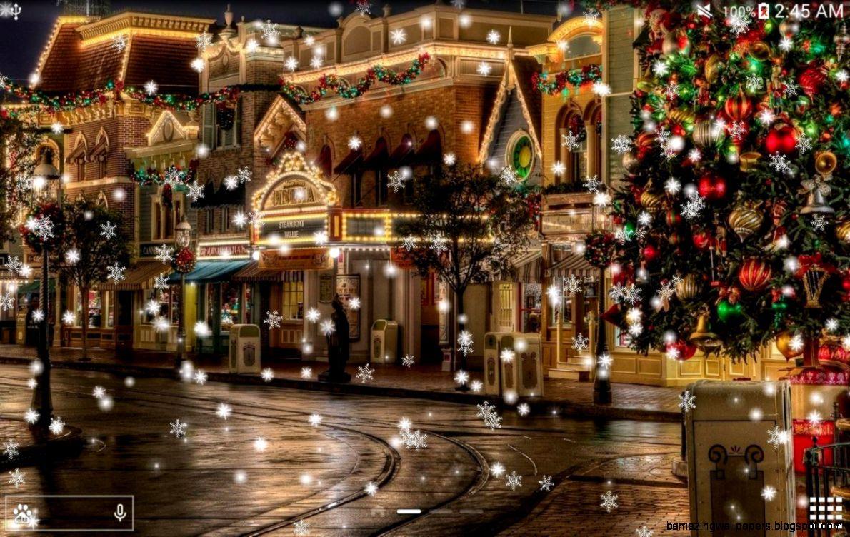 1190x752 Snowy Night City Wallpaper