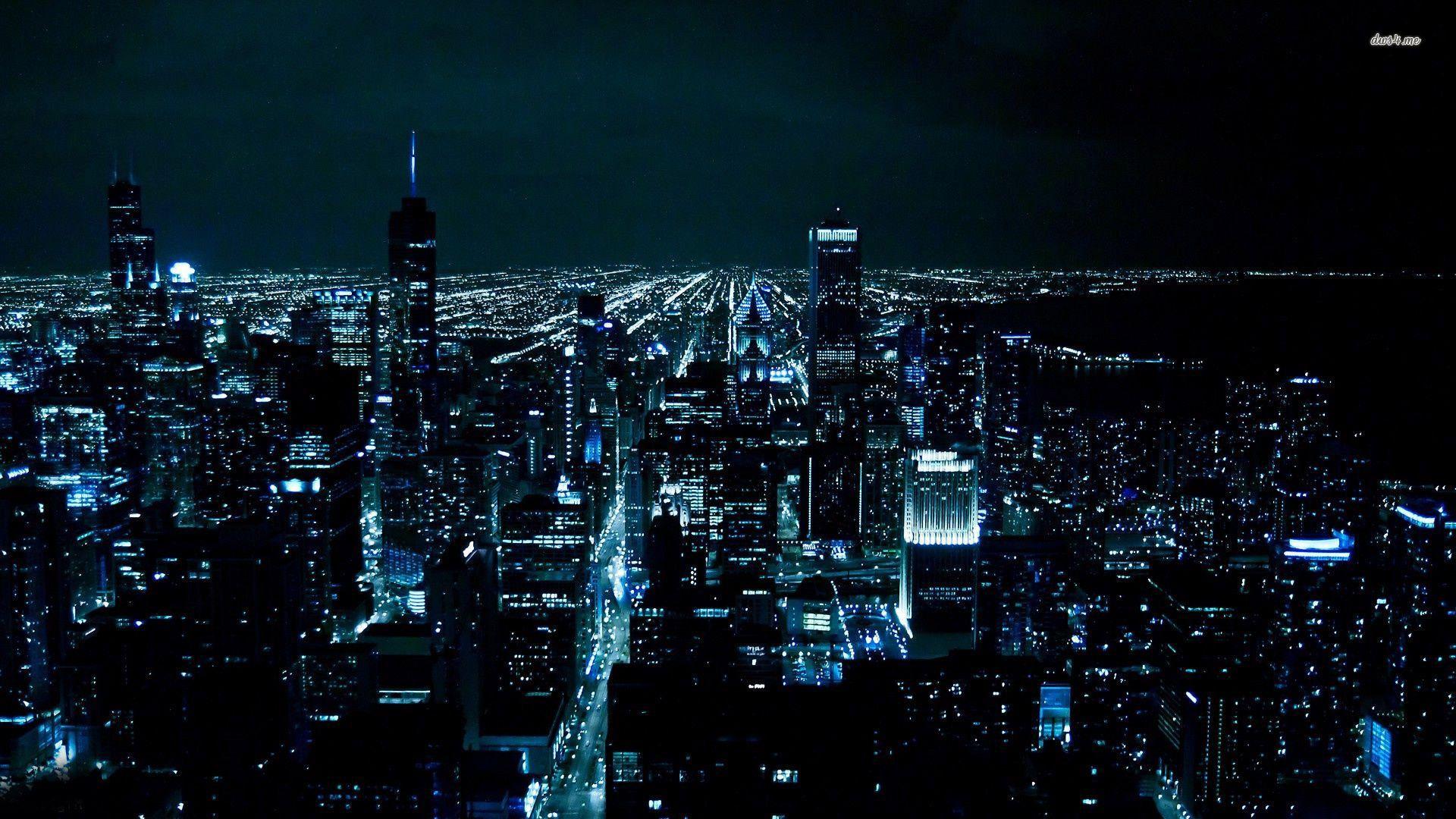 Chicago Skyline Night Wallpapers  Wallpaper Cave
