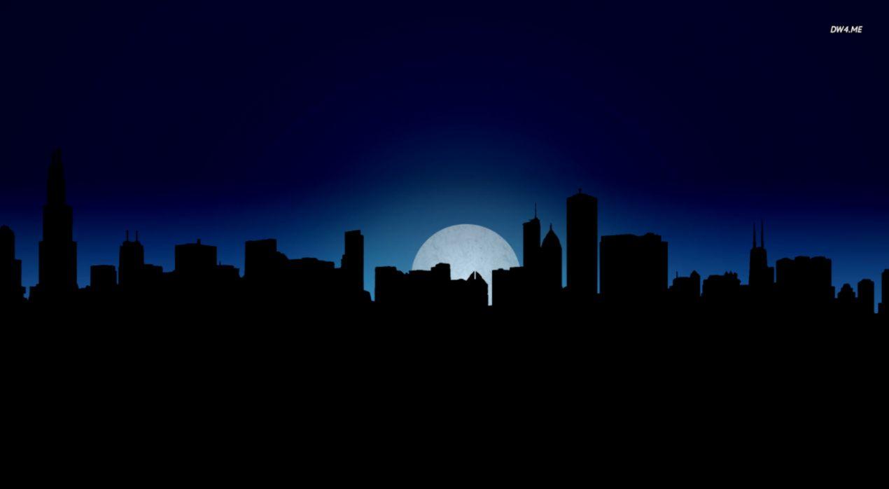 1270x698 City Night Skyline Wallpaper