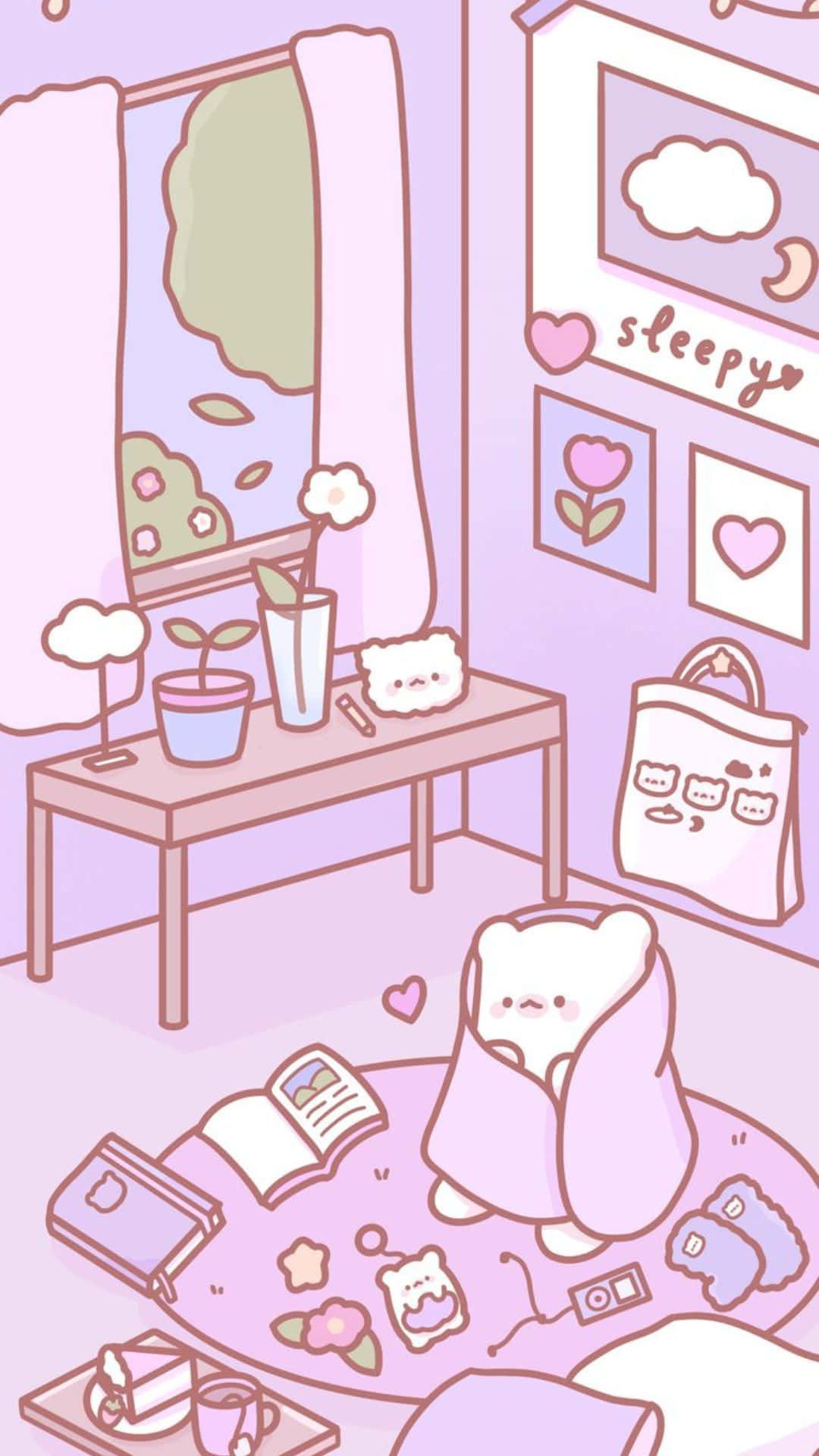 1080x1920 Kawaii Room Wallpaper