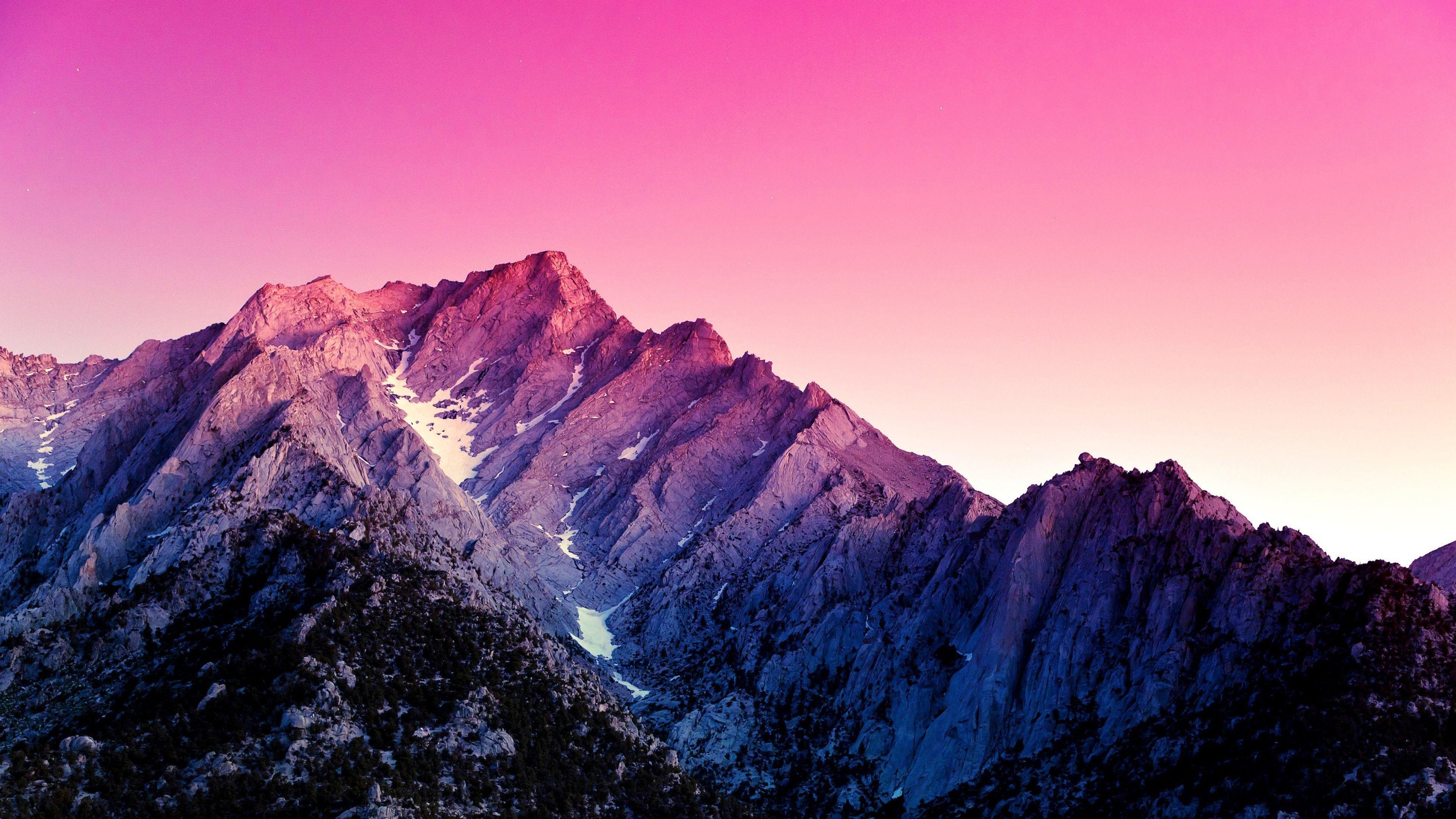 Purple Minimal Mountain Pink and Purple Minimalist HD wallpaper  Pxfuel