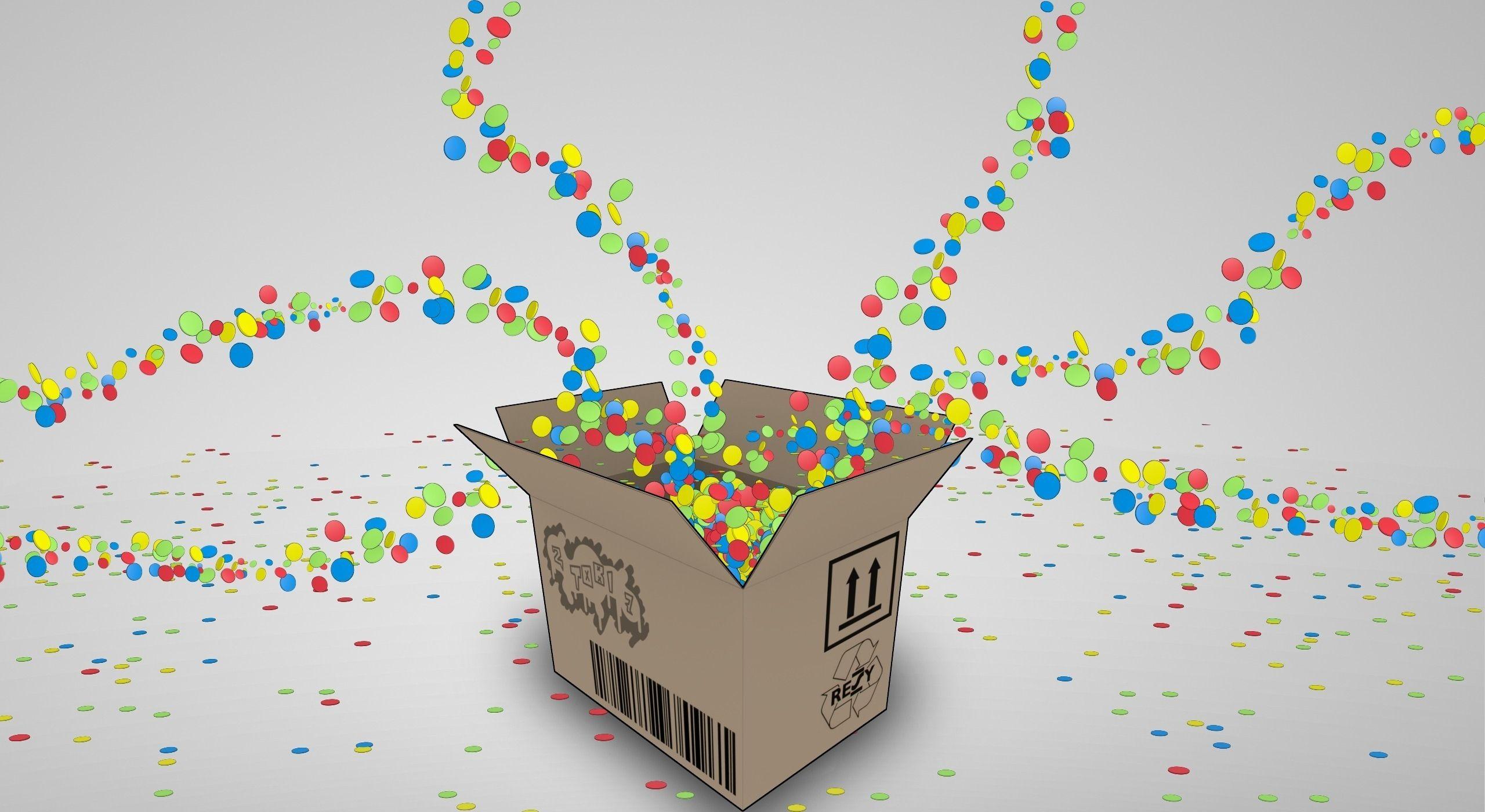 2560x1400 Download wallpaper 2560x1400 box, candy, colorful, flight HD