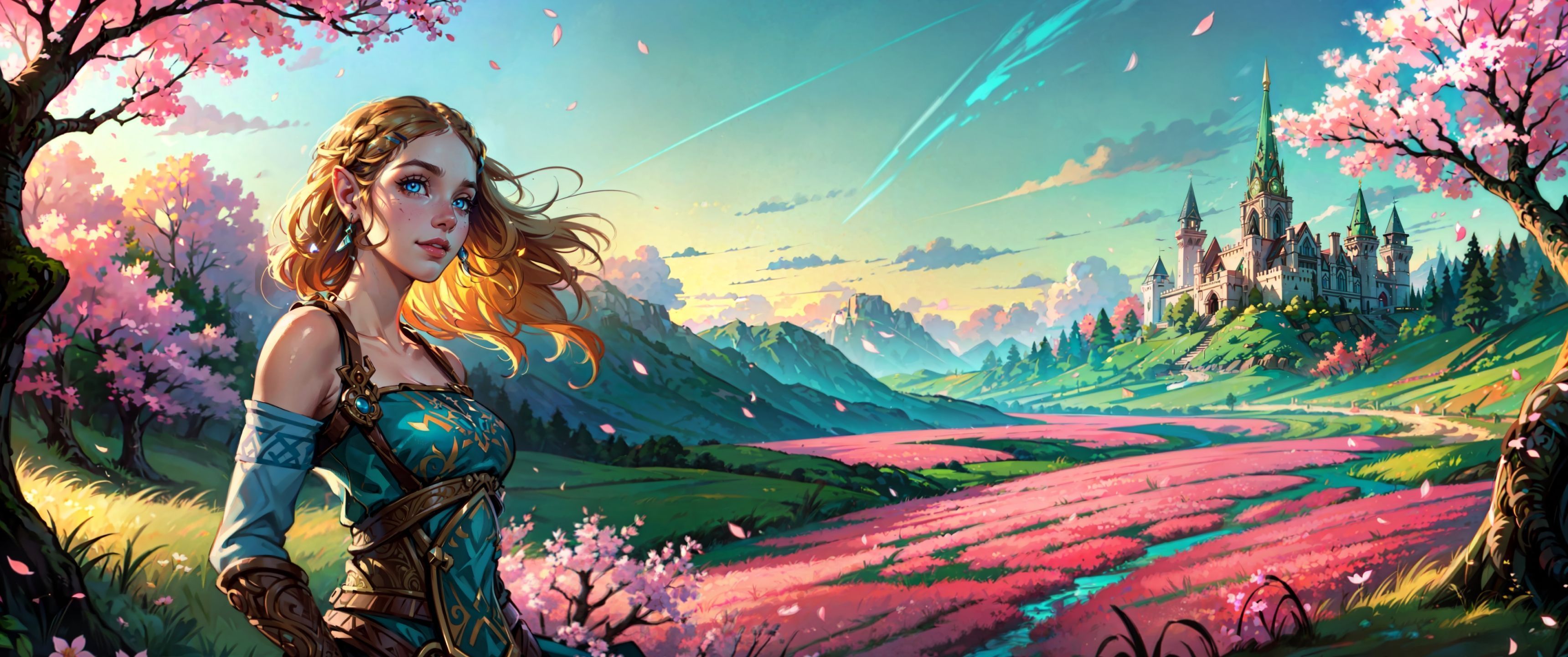 3440x1440 Zelda BotW inspired wallpaper : r