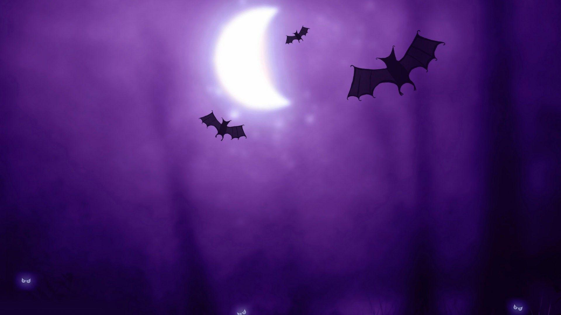 Download Halloween Tumblr Aesthetic Violet Bat Pattern Wallpaper   Wallpaperscom
