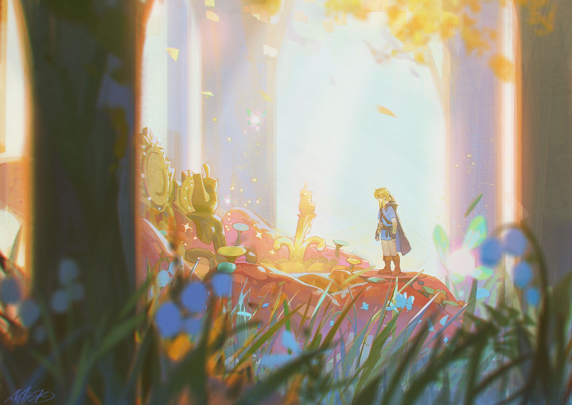 2000x1415 Wild Fairy Fountain Fan Art Wallpaper