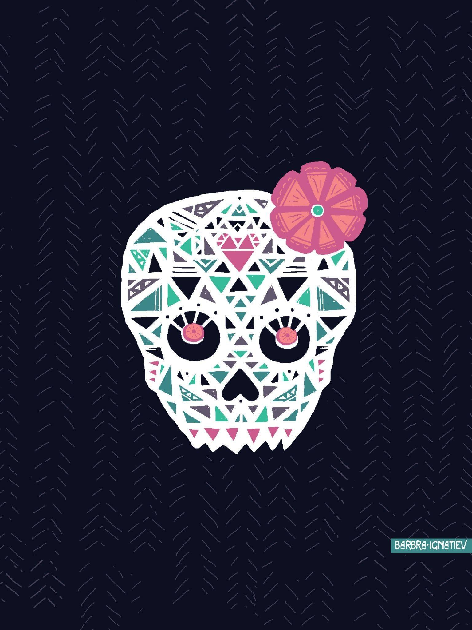 1536x2048 Sugar Skull Wallpaper