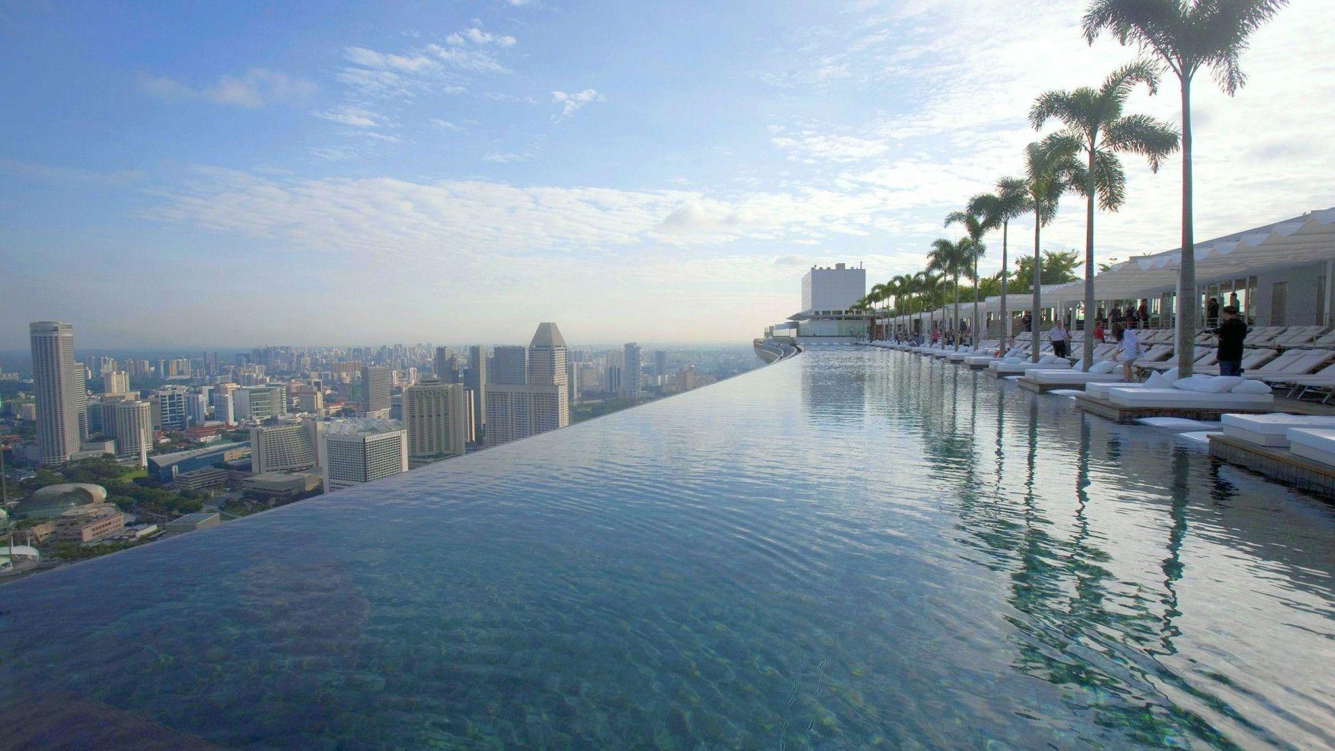 1920x1080 Other: Infinity Pool Marina Bay Sands Resort Singapore Landscape
