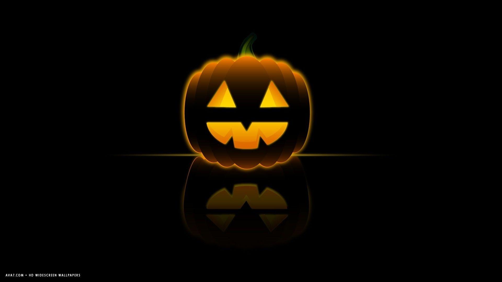 1920x1080 halloween happy glowing jack o lantern illustration design simple holiday HD widescreen wallpaper / holidays background