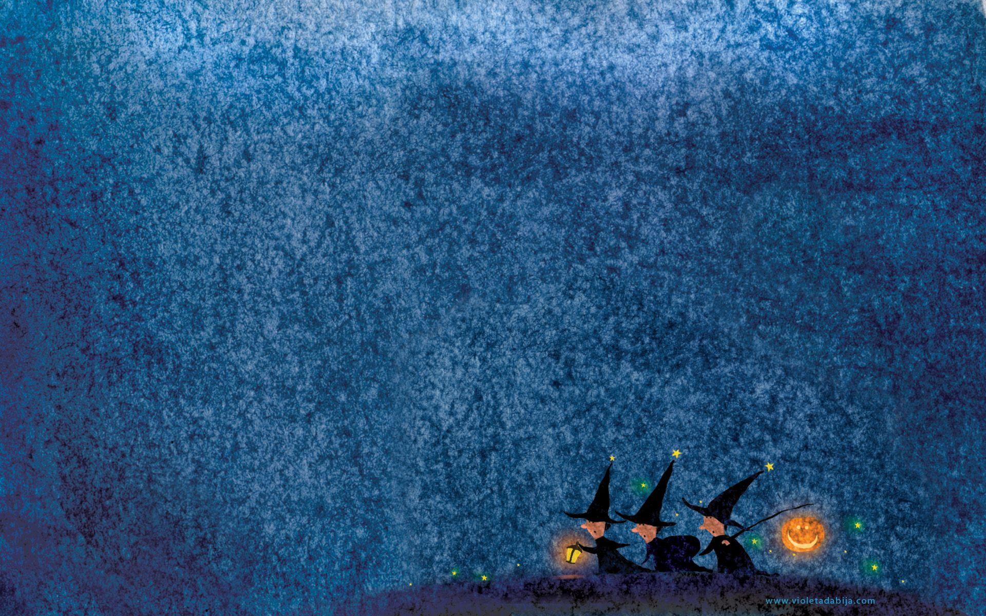 1920x1200 Scary Halloween 2012 HD Wallpaper. Pumpkins, Witches, Spider Web