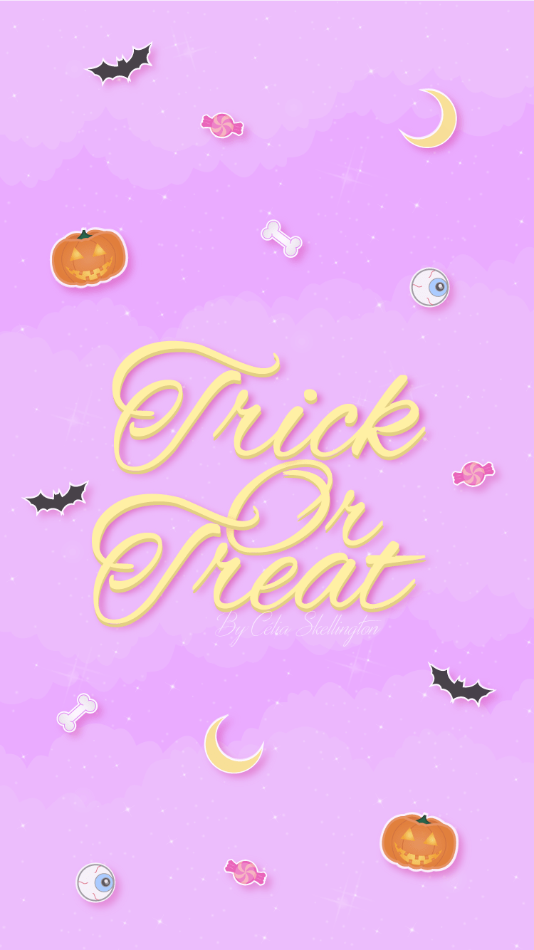 750x1334 Halloween Trick or Treat iPhone Lock Wallpaper