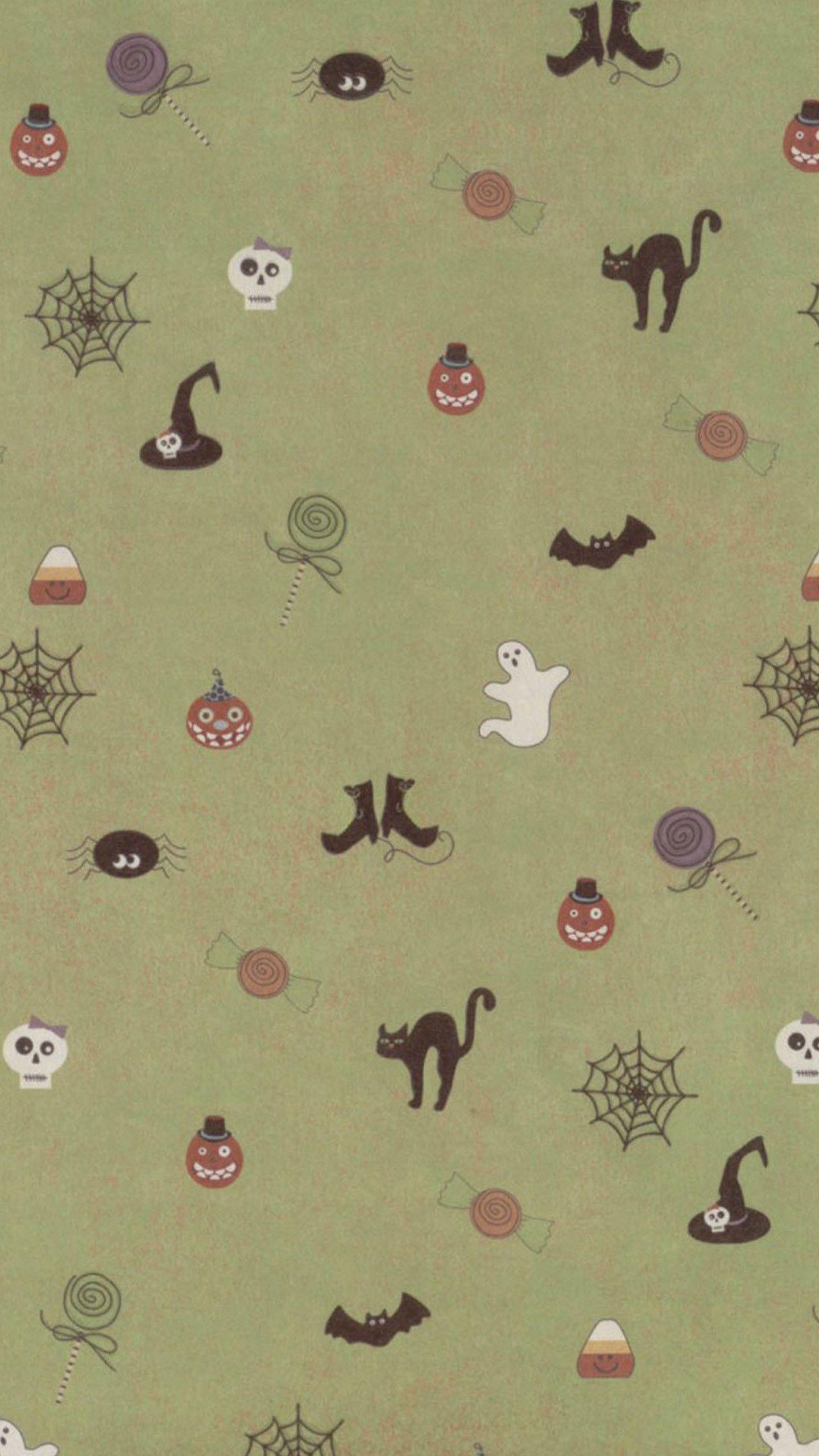 1440x2560 Cute Halloween Phone Wallpaper