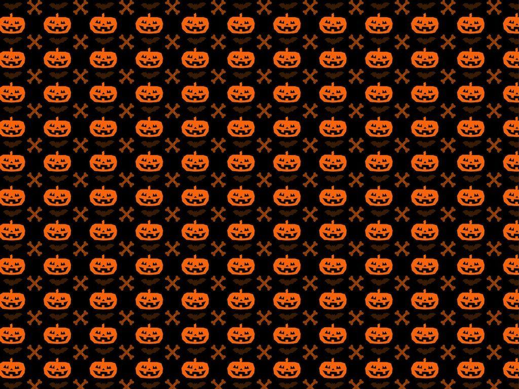 1024x768 Halloween Pumpkins Pattern Graphics