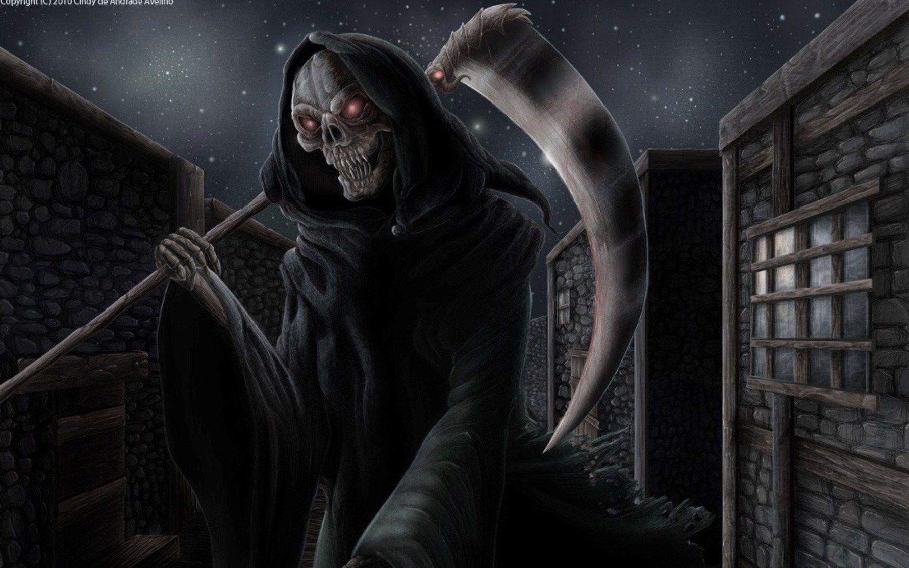 1800x1125 Scary Halloween Grim Reaper