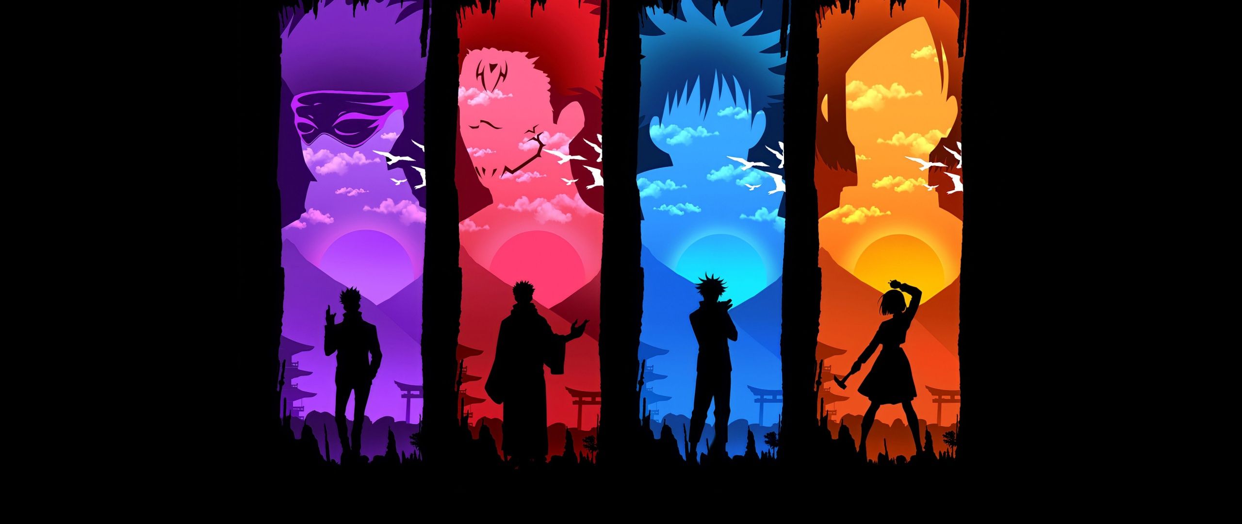 2560x1080 Jujutsu Kaisen Wallpaper 4K, AMOLED