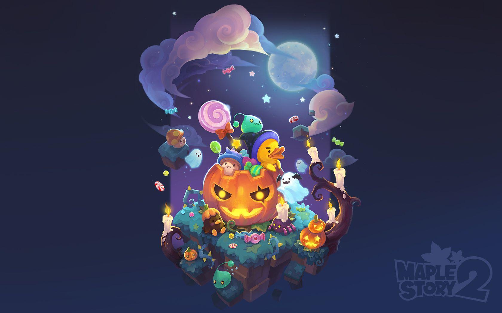 1680x1050 Halloween Wallpaper. Official MapleStory 2 Website