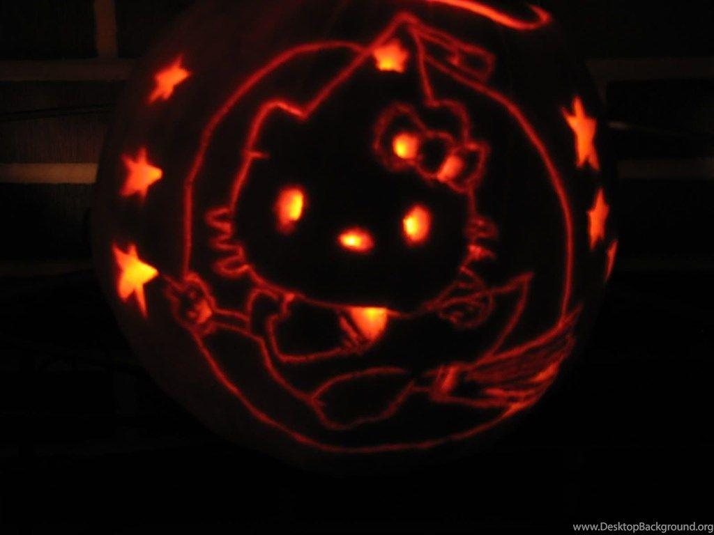 1024x768 Free Hello Kitty Halloween Wallpaper