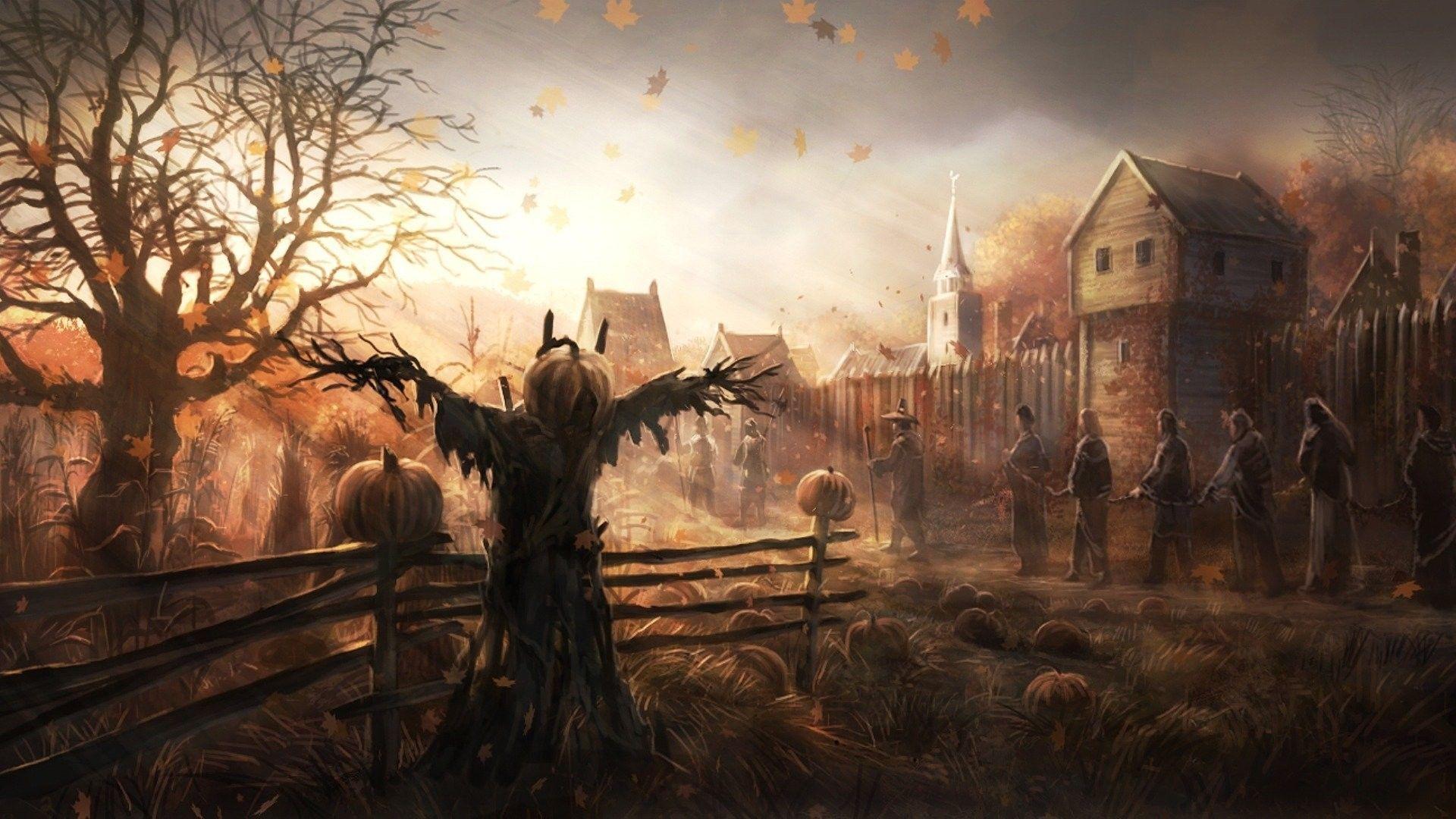 scary scarecrow wallpaper