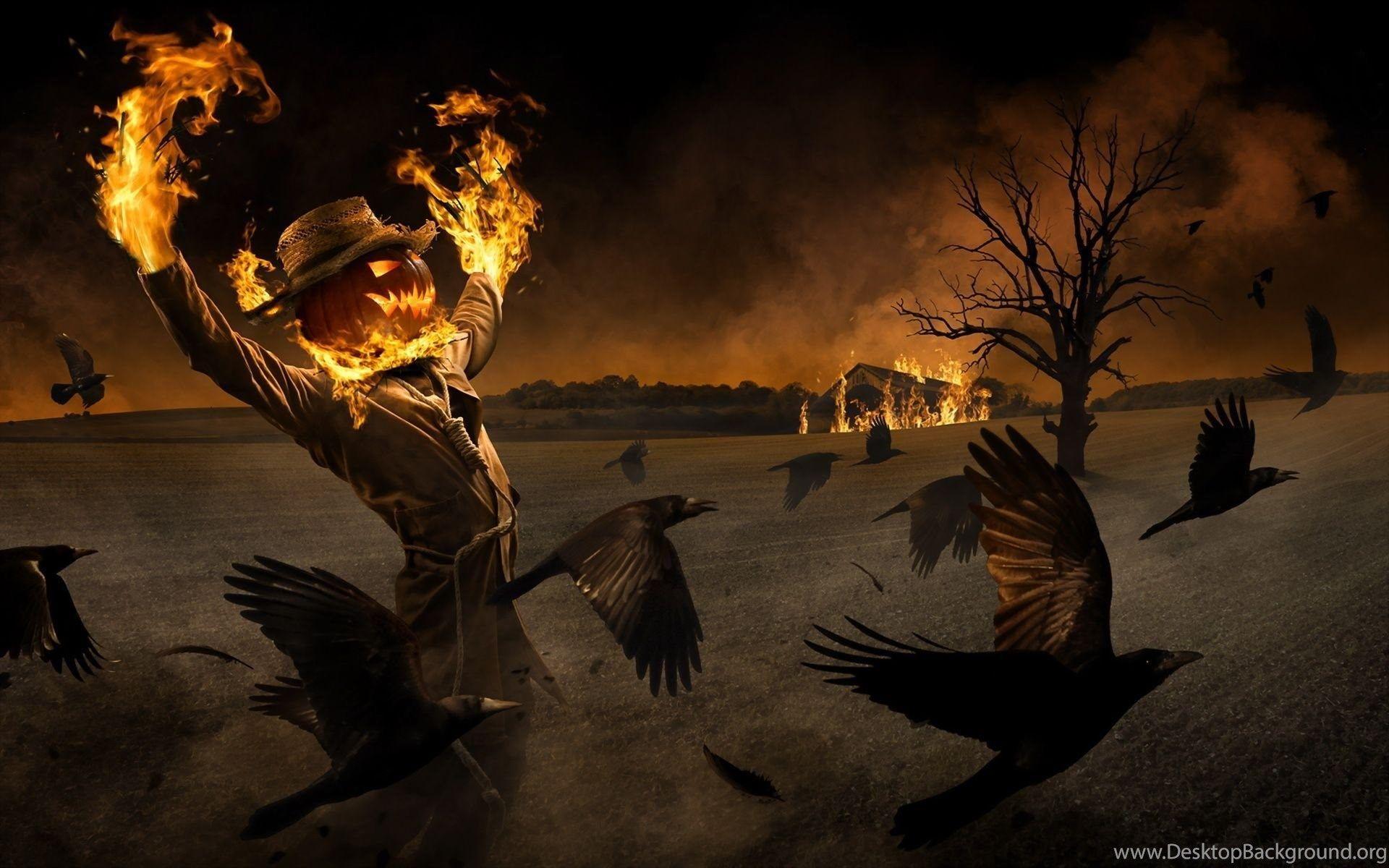 1920x1200 Top Download Halloween Scarecrow Wallpaper Image