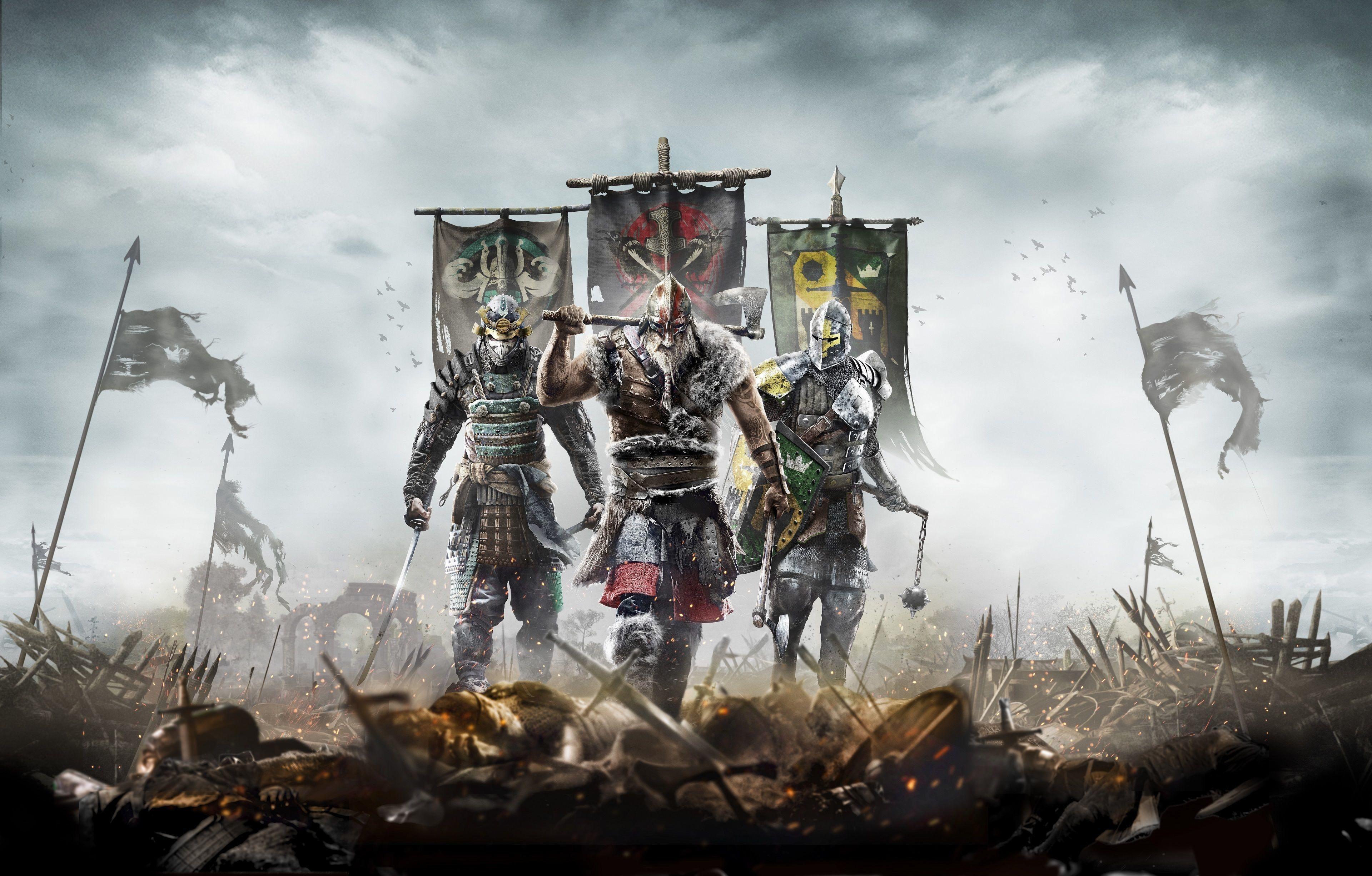 3840x2454 For Honor, video games, vikings, concept art, warrior, knight, war