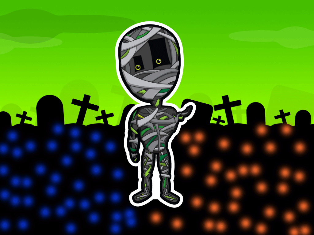 1024x768 Halloween Mummy Wallpaper