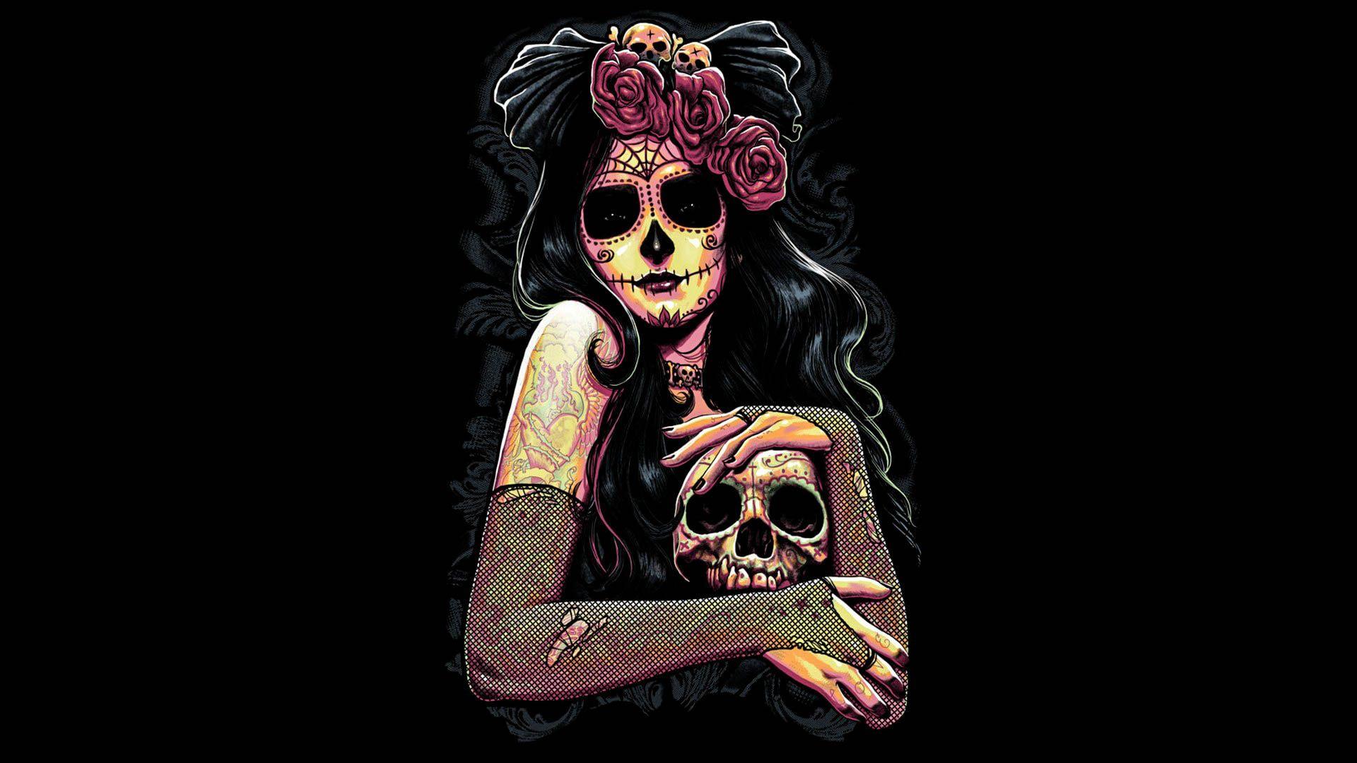 1920x1080 Day of the Dead Computer Background