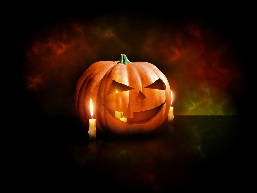 1024x768 Halloween Candle Wallpaper