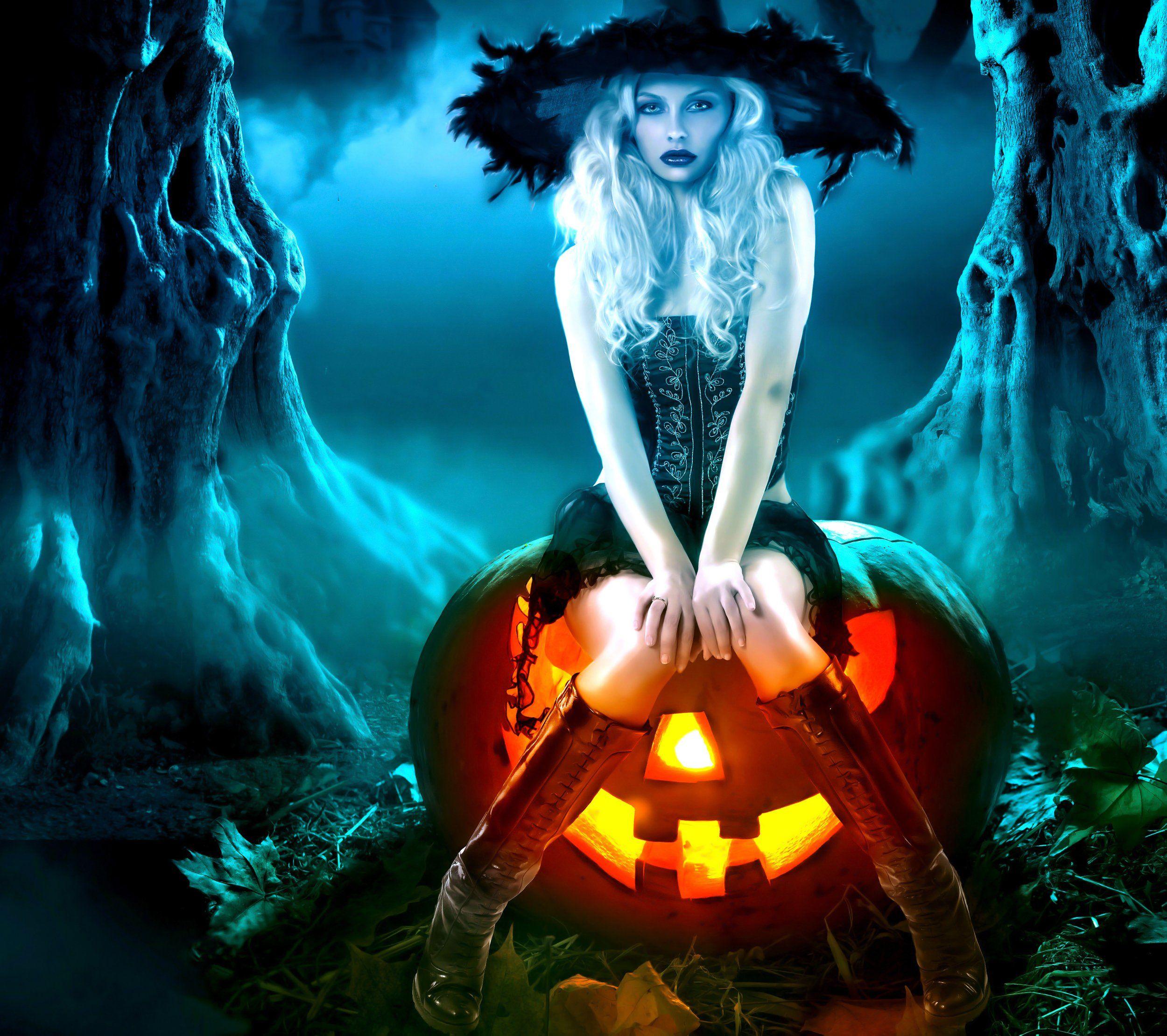 Hình nền phù thủy Halloween 2500x2220 (hình ảnh trong Bộ sưu tập)
