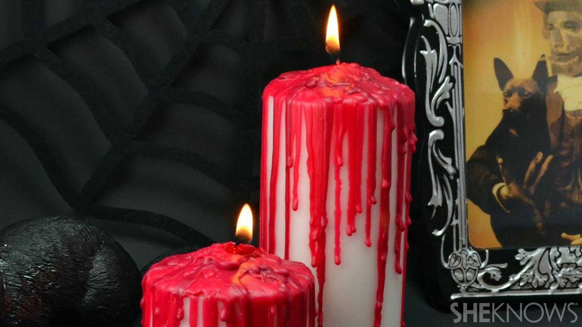 1920x1080 DIY bloody candles make a gory, fun Halloween prop