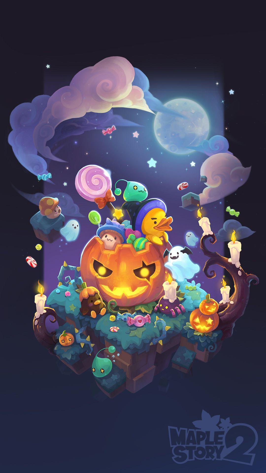1080x1920 Halloween Wallpaper. Official MapleStory 2 Website