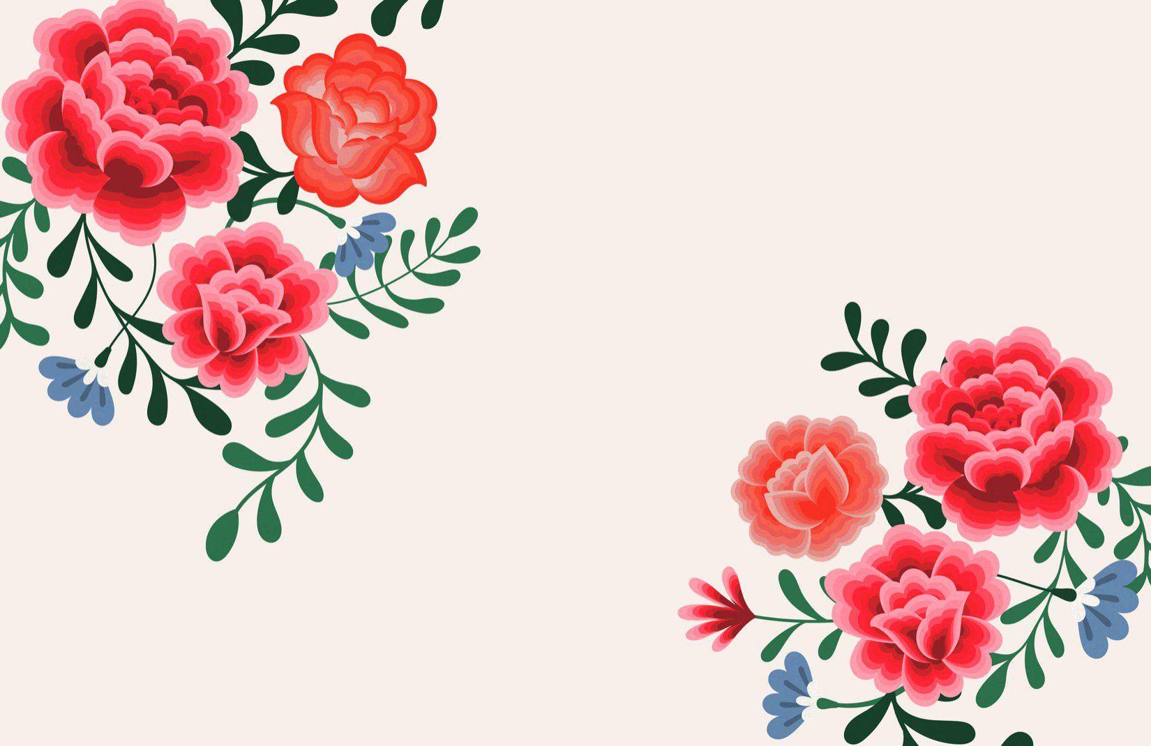1650x1070 Cream Flower Wallpaper. Frida Kahlo Style