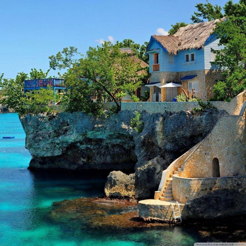 1024x1024 Houses Negril Jamaica HD Desktop Wallpaper : Widescreen