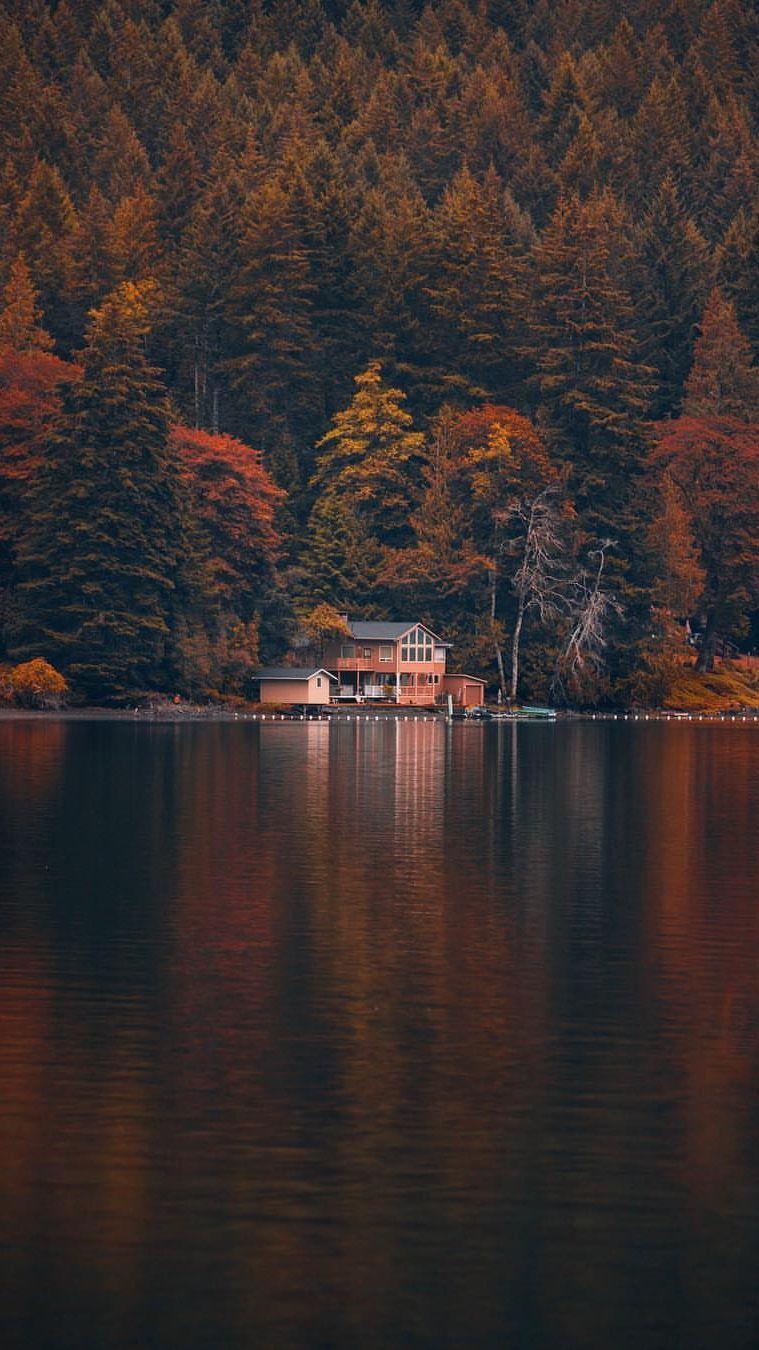 759x1350 Lake House Canada Hình Nền iPhone