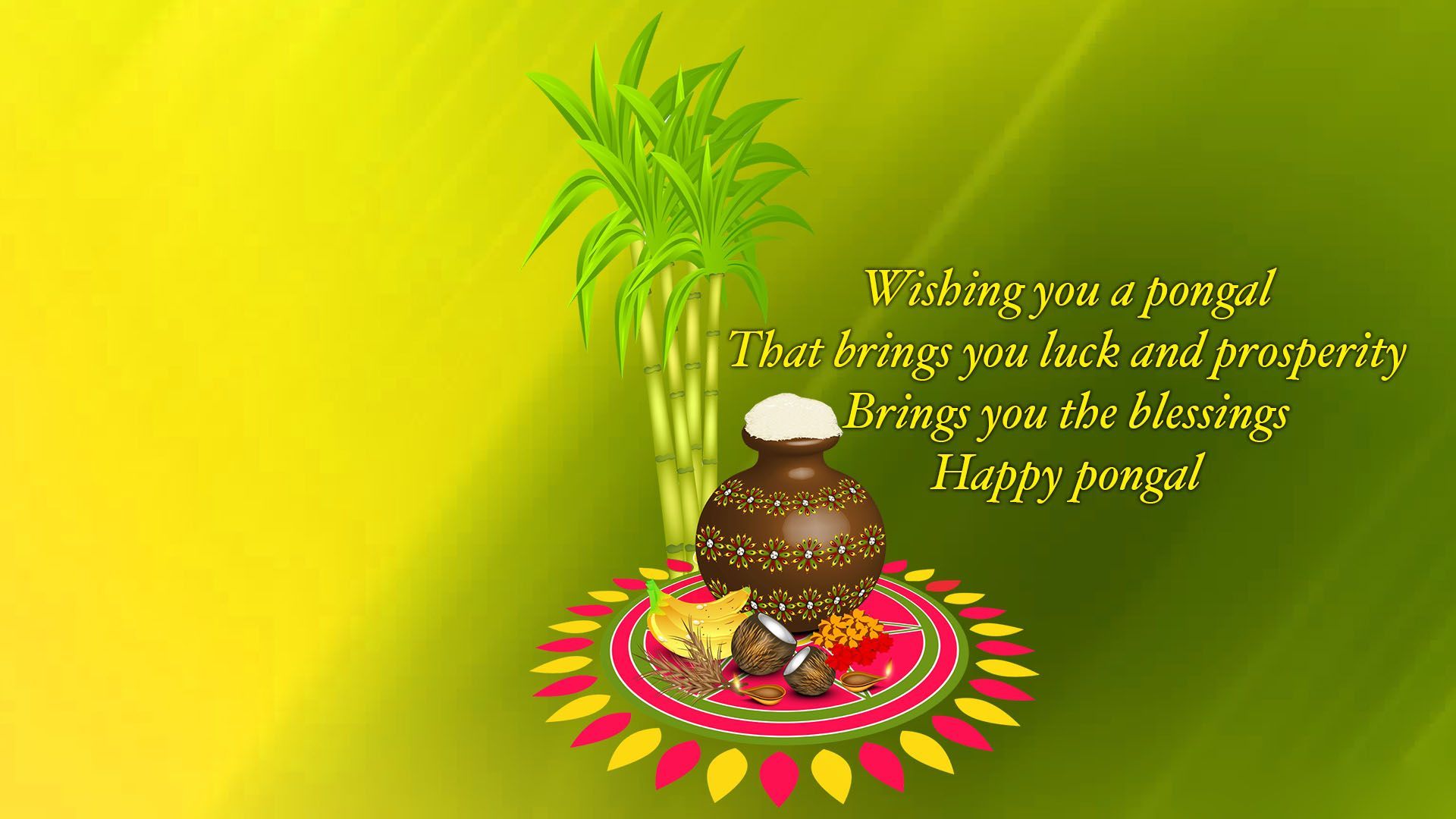 1920x1080 Happy Pongal Wallpaper High Quality