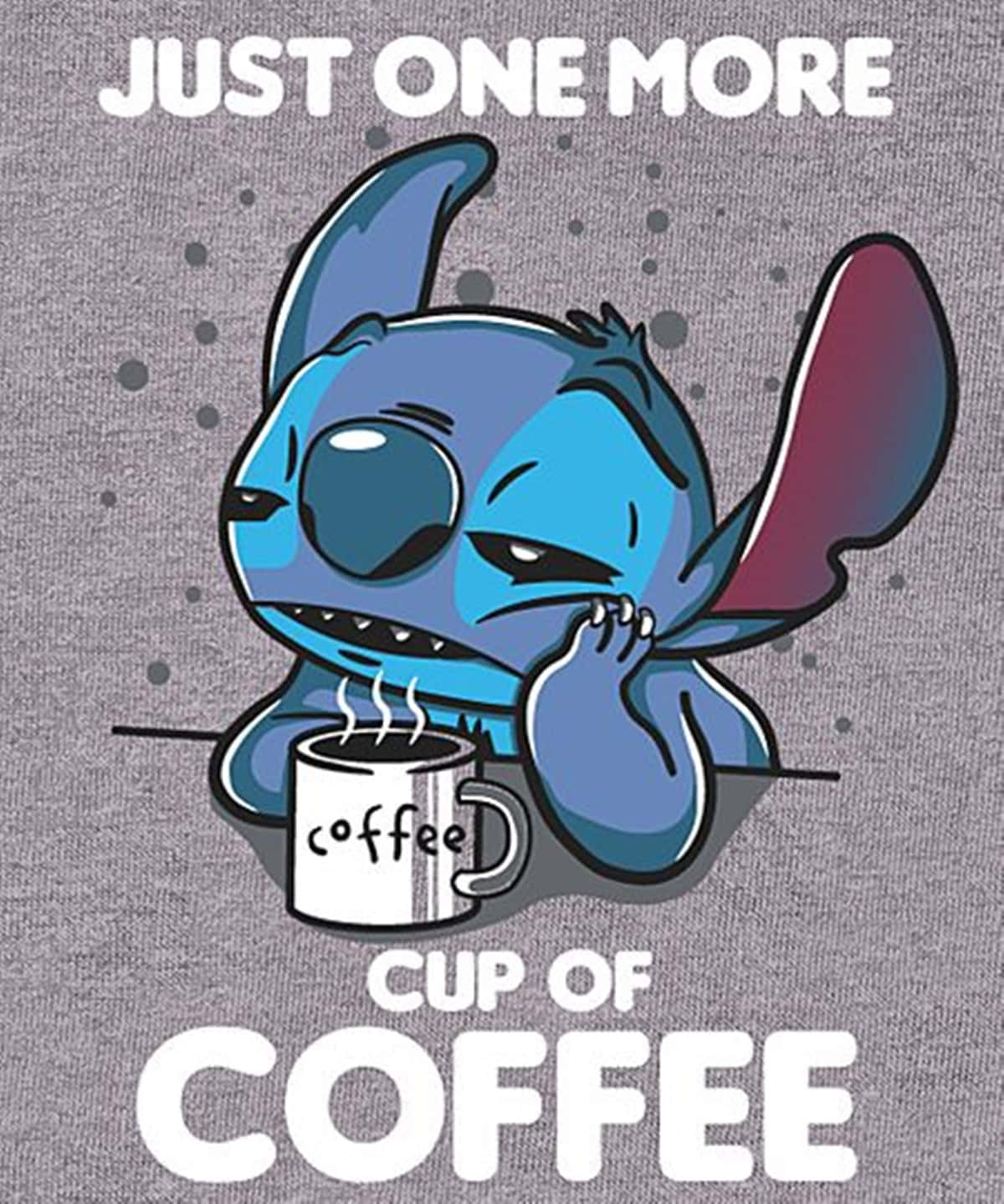 1200x1440 Adorable Stitch Having Coffee Wallpaper
