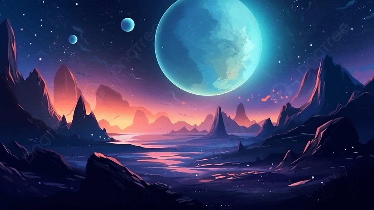 1200x675 Game Space Fantasy Background, Red