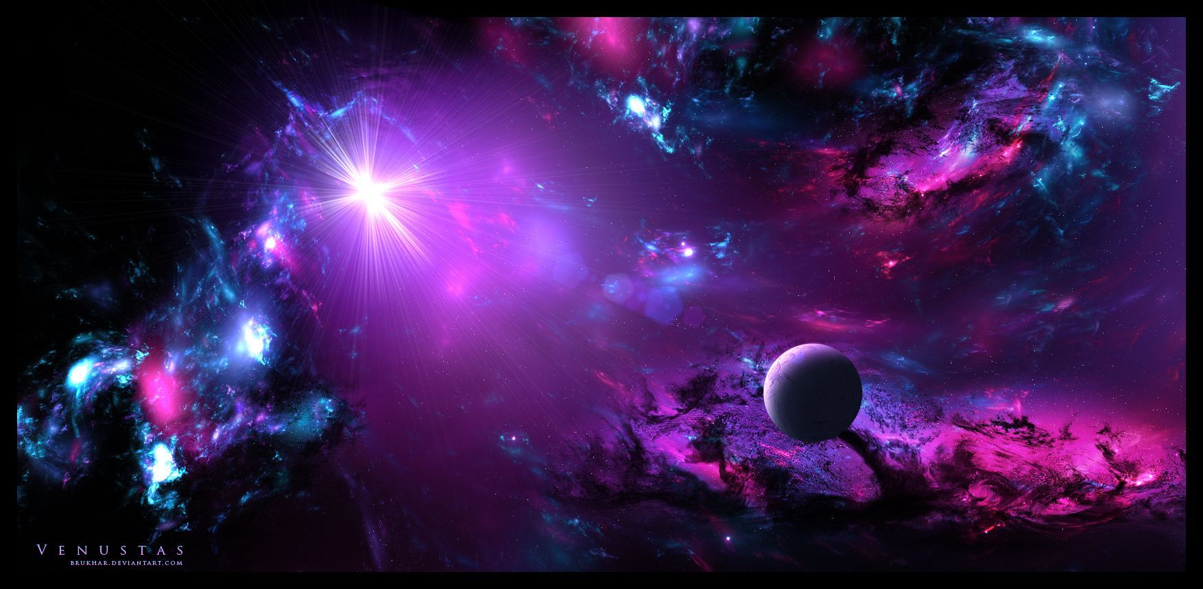 1754x860 Space Fantasy Wallpaper Set 21