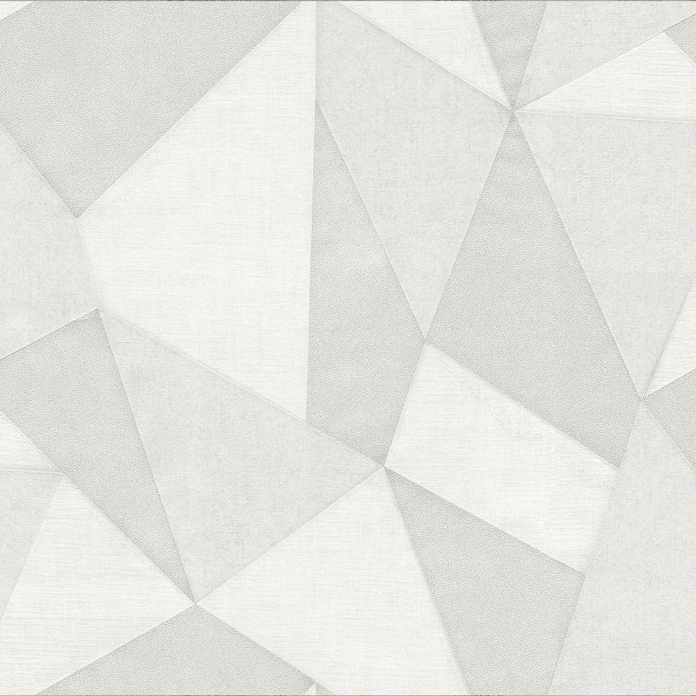 1000x1000 Fine Decor Milano Large Fractal Light Grey Wallpaper M95599