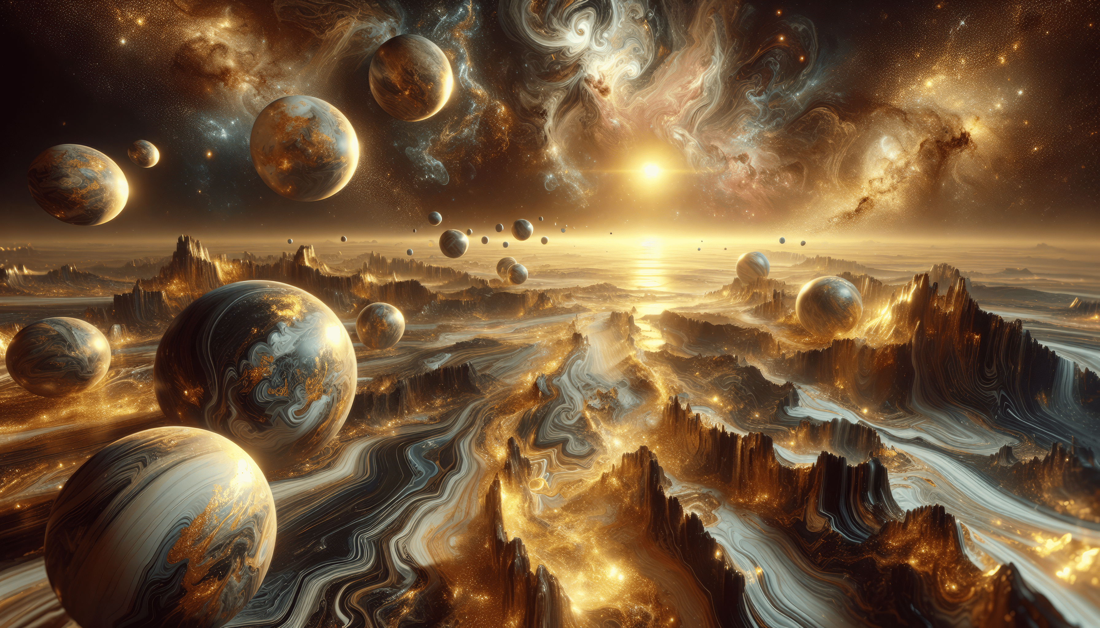 3584x2048 Epic Space Fantasy HD Wallpaper