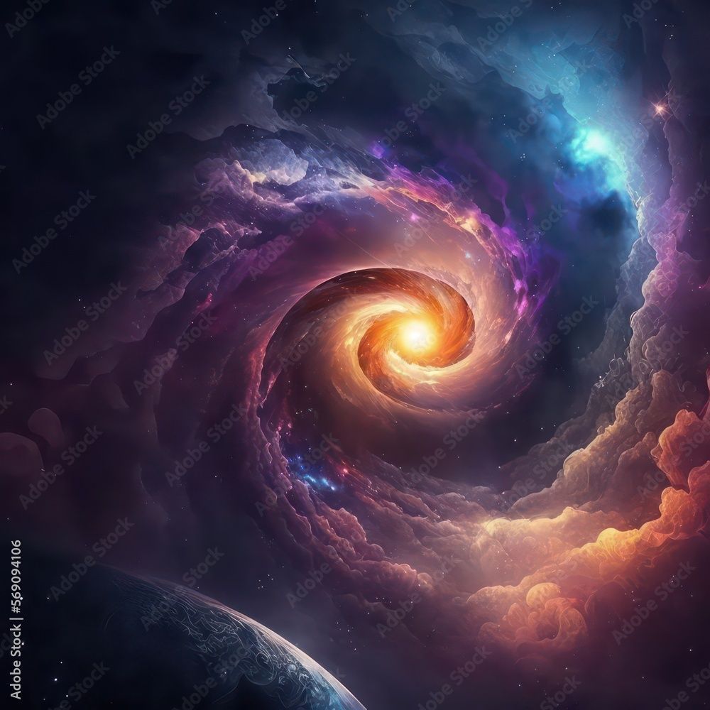 1000x1000 Spiral fantasy universe. Fantasy space