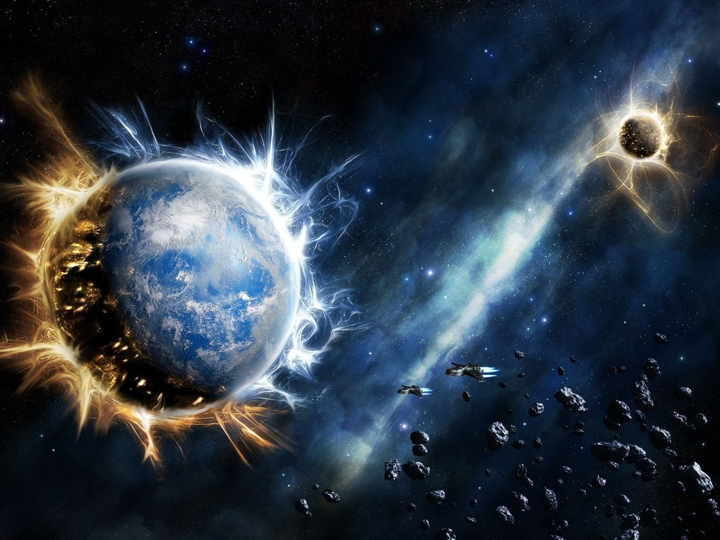1400x1050 wallpaper: Planets, Fantasy, Universe