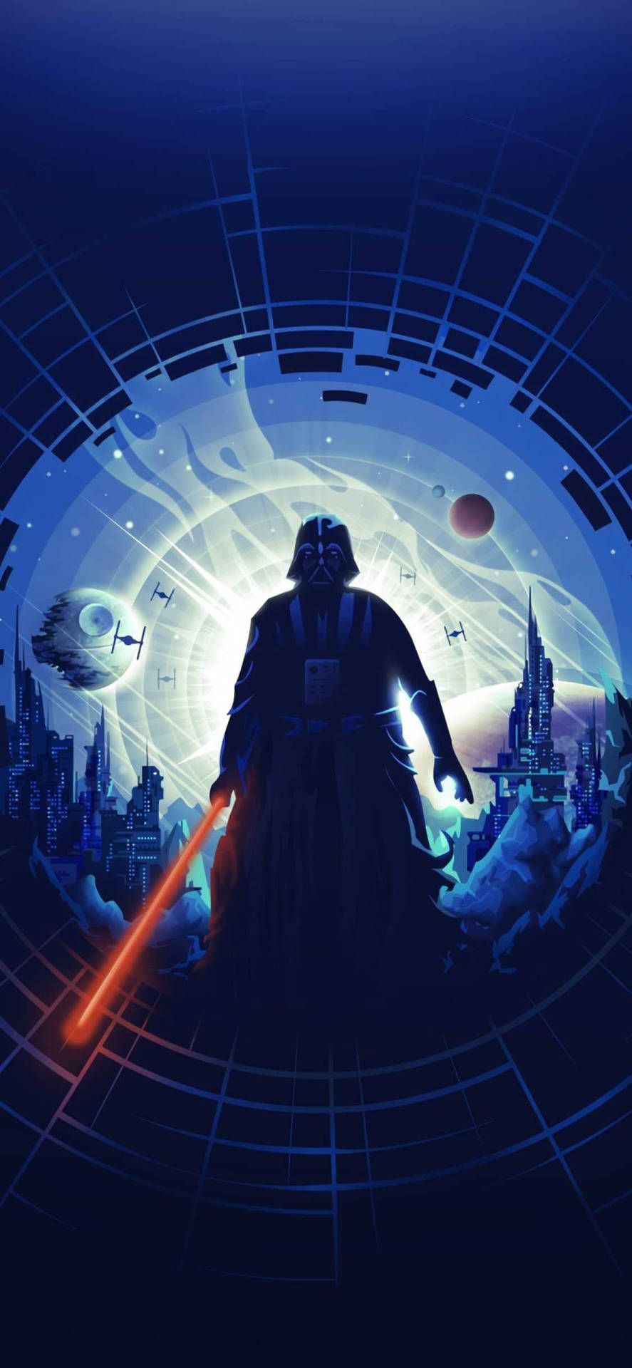 887x1920 Download Star Wars iPhone 6 Plus Blue
