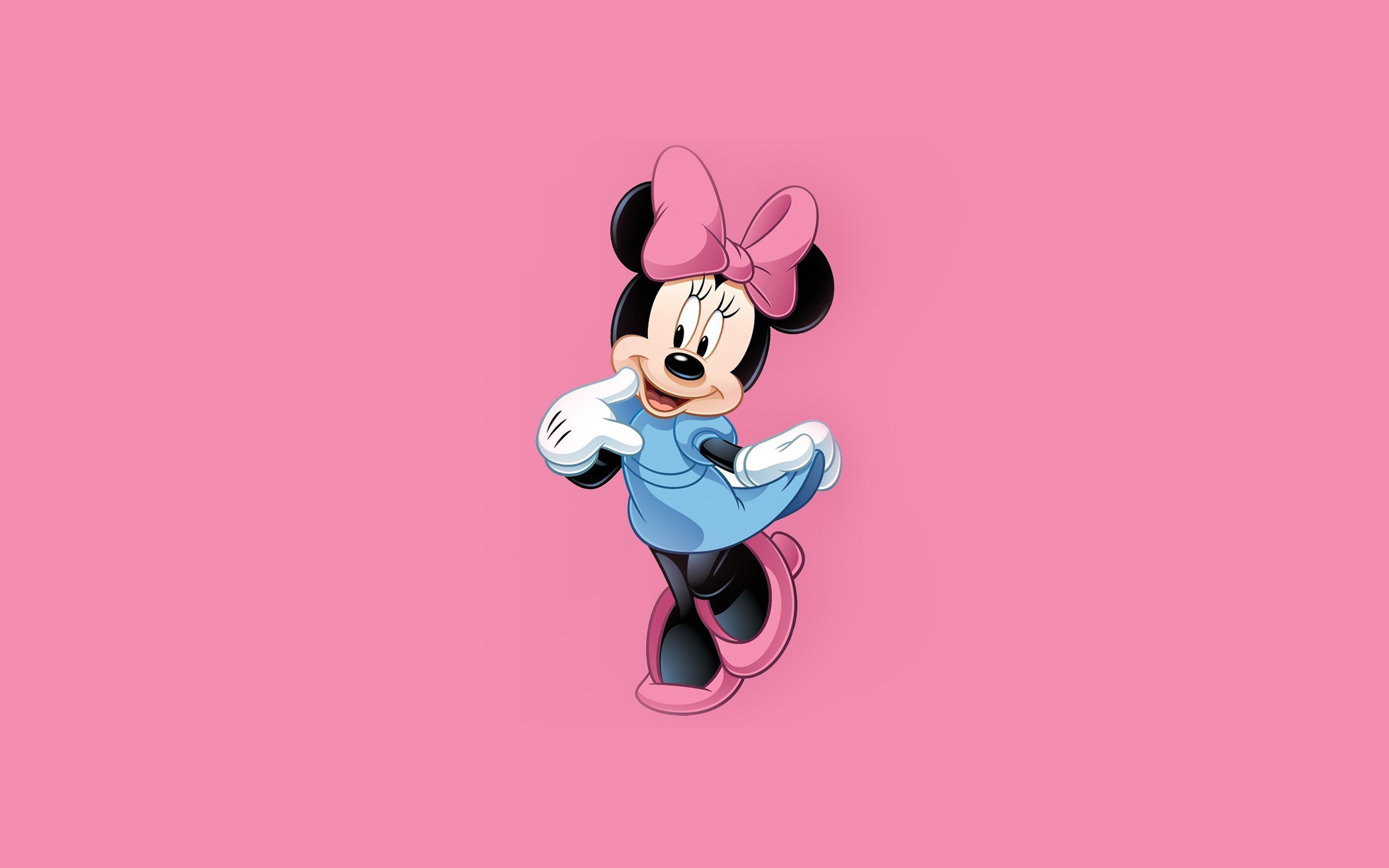 3840x2400 Minnie Mouse Logo Disney Art